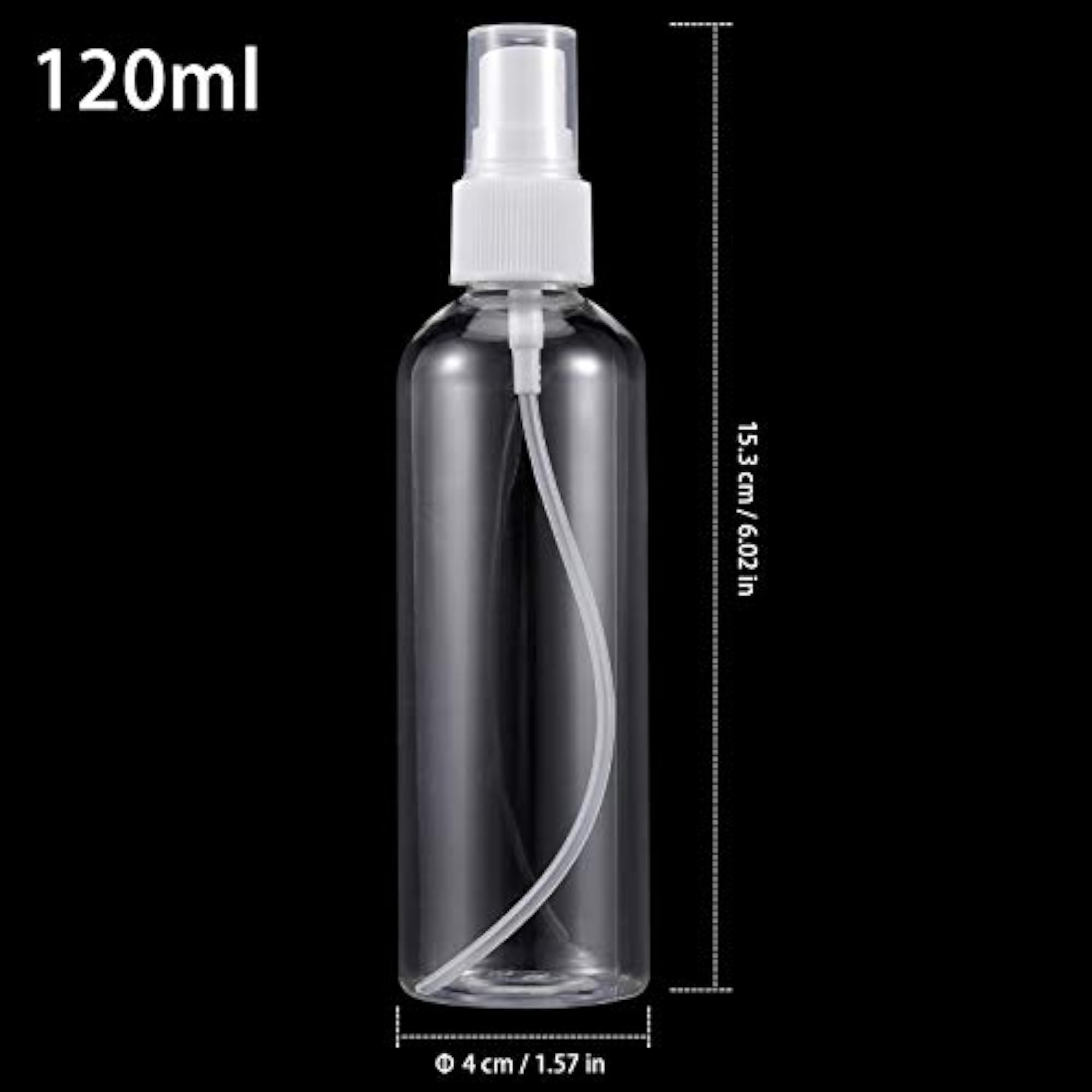 50 Pack 4oz Clear Plastic Spray Bottles